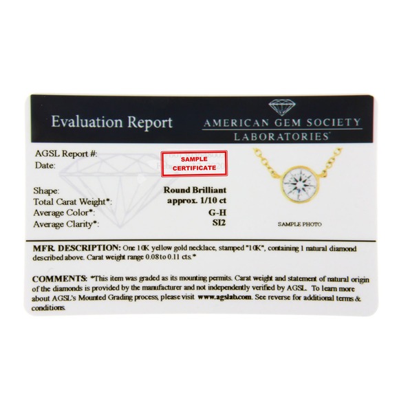 Haus of Brilliance 10K Yellow Gold Diamond Bezel-Set Solitaire Necklace - Picture 4 of 8